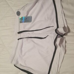 Women's Athletic Shorts; Black and White; Size Large; NWOT